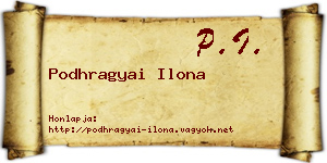 Podhragyai Ilona névjegykártya